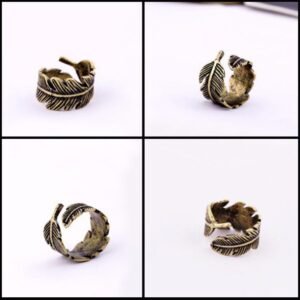 Exaggerated Hipster Retro Hollow Leaf Ring