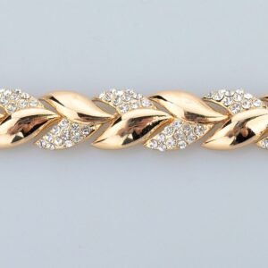 Golden leaf bracelet