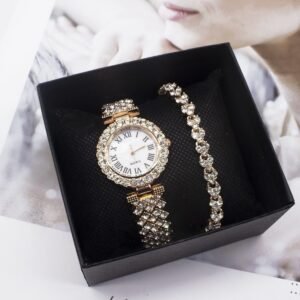 Wristwatch Bracelet Ladies Watch Fashion Diamond Foreign Trade Watch Set