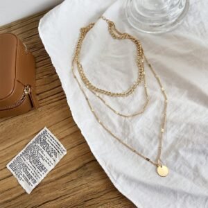 Fashionable Disc Multi-Layer Necklace