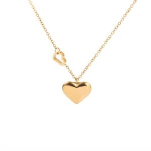 18K Heart Gold Cold Wind Necklace