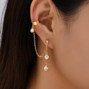 Feminine High-end Tassel Earrings Fashion Confession Diamonds